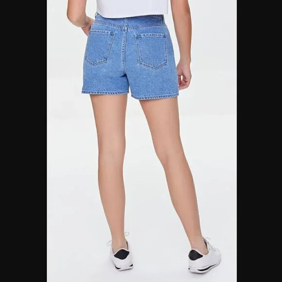 Forever 21 Embroidered Yin Yang Denim Shorts M - Picture 3 of 10